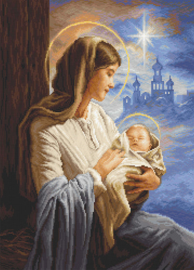Набор для вышивки крестом ЗОЛОТО - В617 Богородица с младенцем