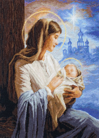 Набор для вышивания Luca-S GOLD - G617 Дева Мария с младенцем