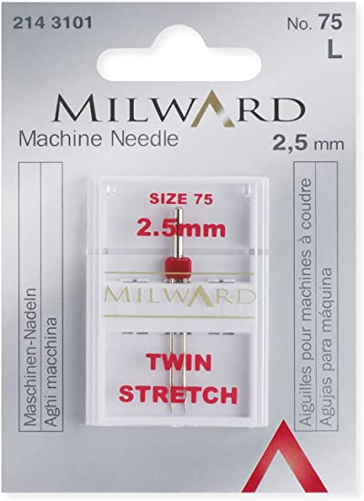 Двойные эластичные иглы для швейных машин, 2,5 мм / код Milward 2143101