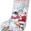 Cross Stitch Kit LetiStitch - Snowman and Santa Stocking - HobbyJobby