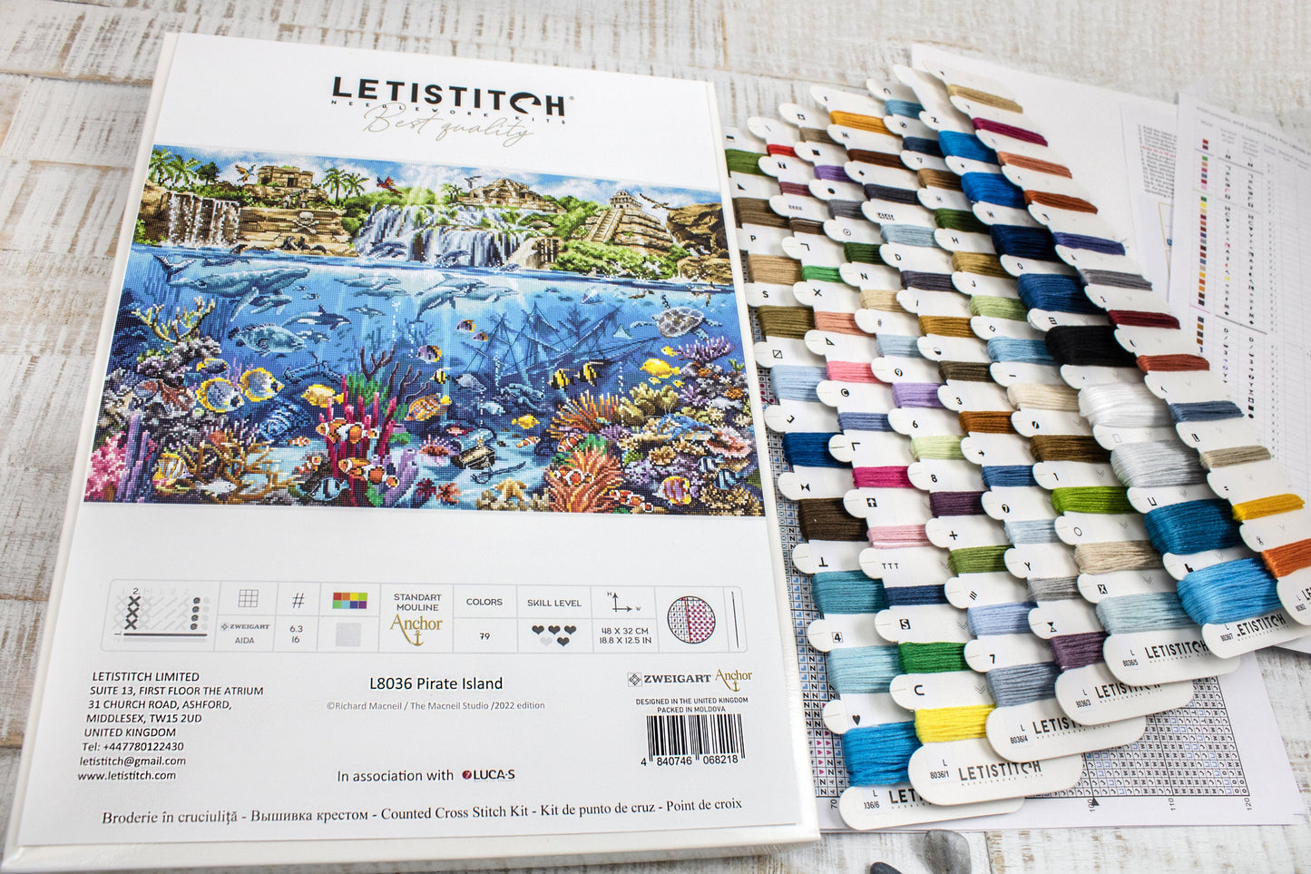 Set de brodat în cruciuliță Letistitch - Insula Piraților