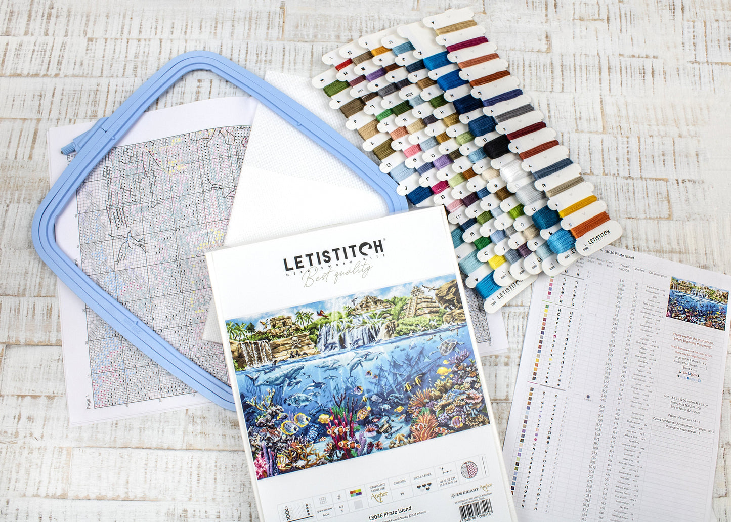 Set de brodat în cruciuliță Letistitch - Insula Piraților