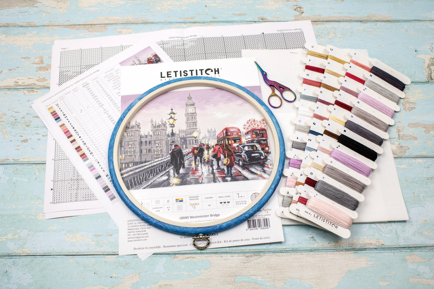 Set de brodat în cruciuliță Letistitch - Podul Westminster, L8040