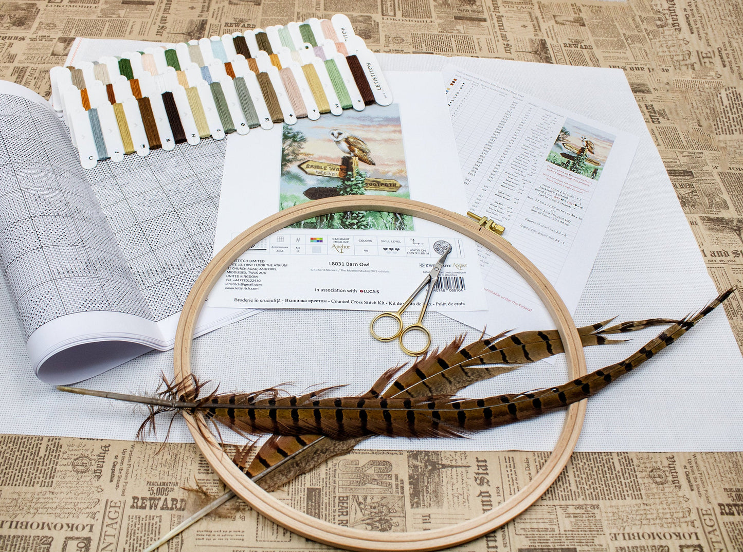 Набор для вышивки крестом LetiStitch - Сипуха, L8031