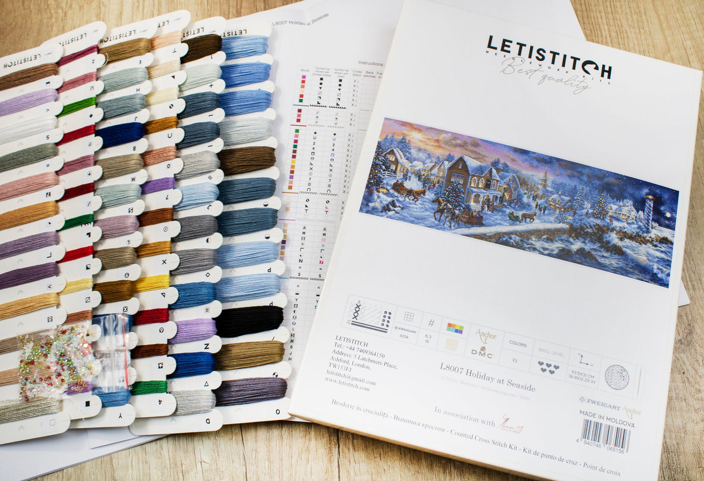 Cross Stitch Kit LetiStitch - Holiday at Seaside - HobbyJobby