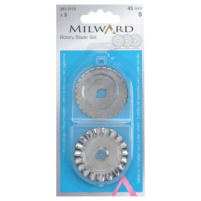 Ассортимент сменных лезвий Milward для 45-мм ротационного резака.